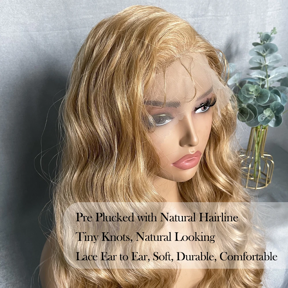 X-TRESS Malibu Blonde Synthetic Long Wave Lace Front Wigs For Women 13X6 Free Part Lace Frontal Hair Wig With Natural Baby Hair