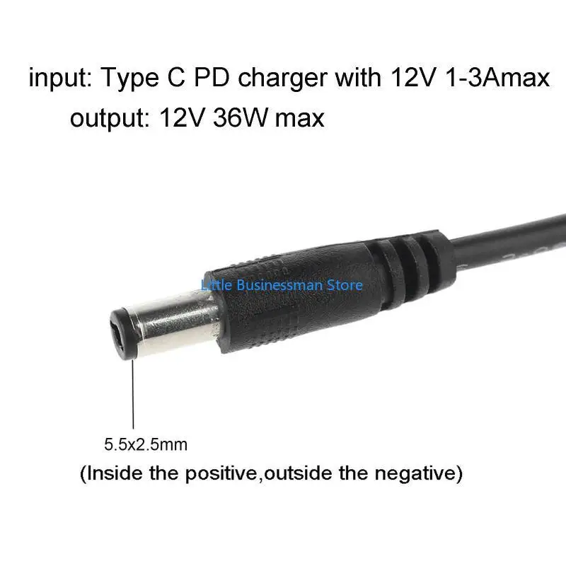 USB C PD auf 12 V 4,0 7 mm Netzteilkabel für Dot 3/4 Router LED-Lautsprecher M76A – Detail 10