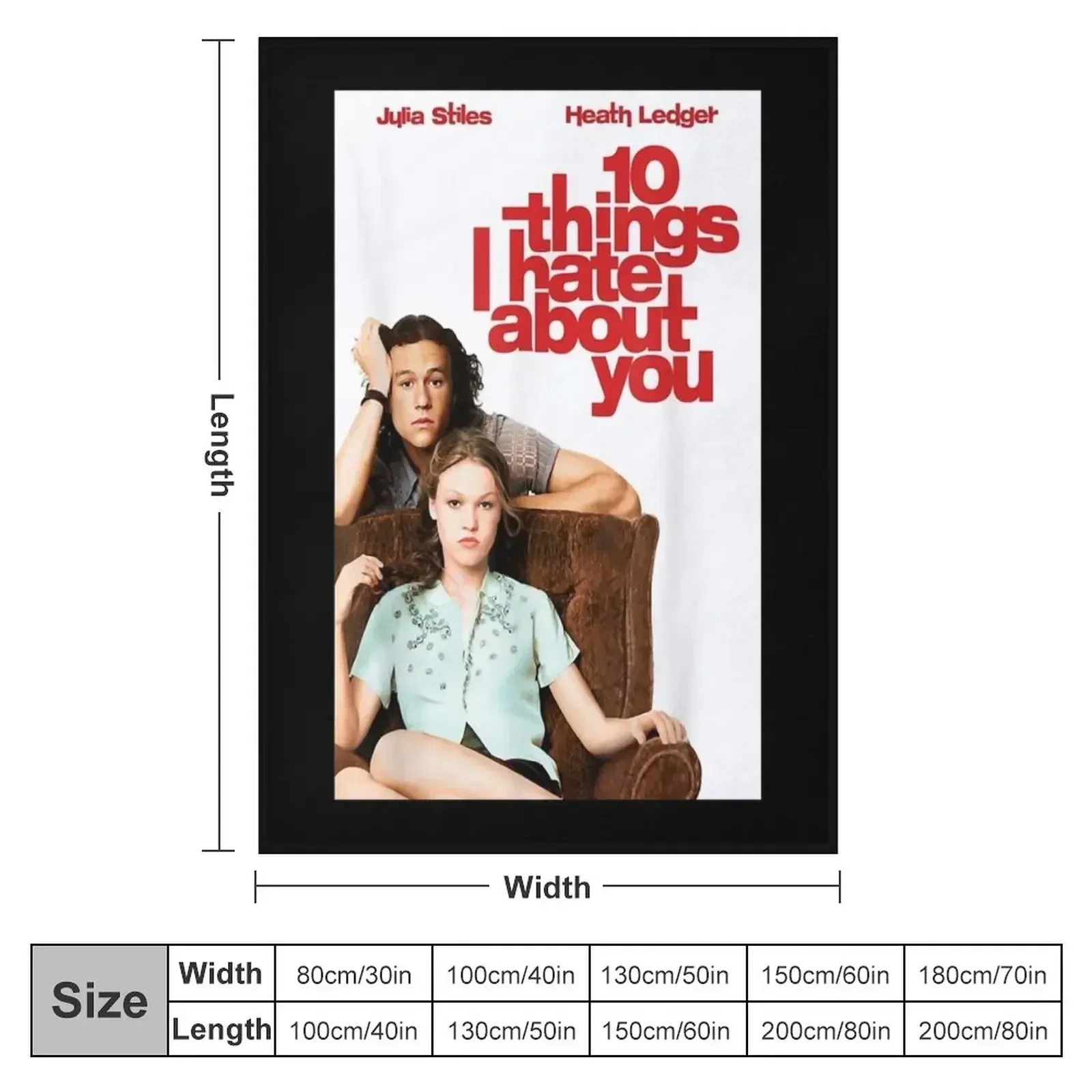 10 things i hate about you love for 10 things i hate about you lovers , best gift Throw Blanket