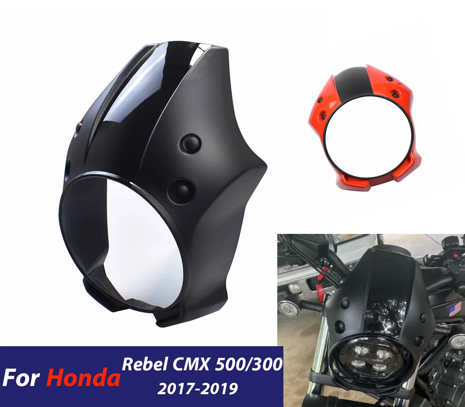 

Защита фар мотоцикла для Honda Rebel CMX 500 300 2017 2018 2019, передний фонарь, обтекатель, аксессуары для лобового стекла