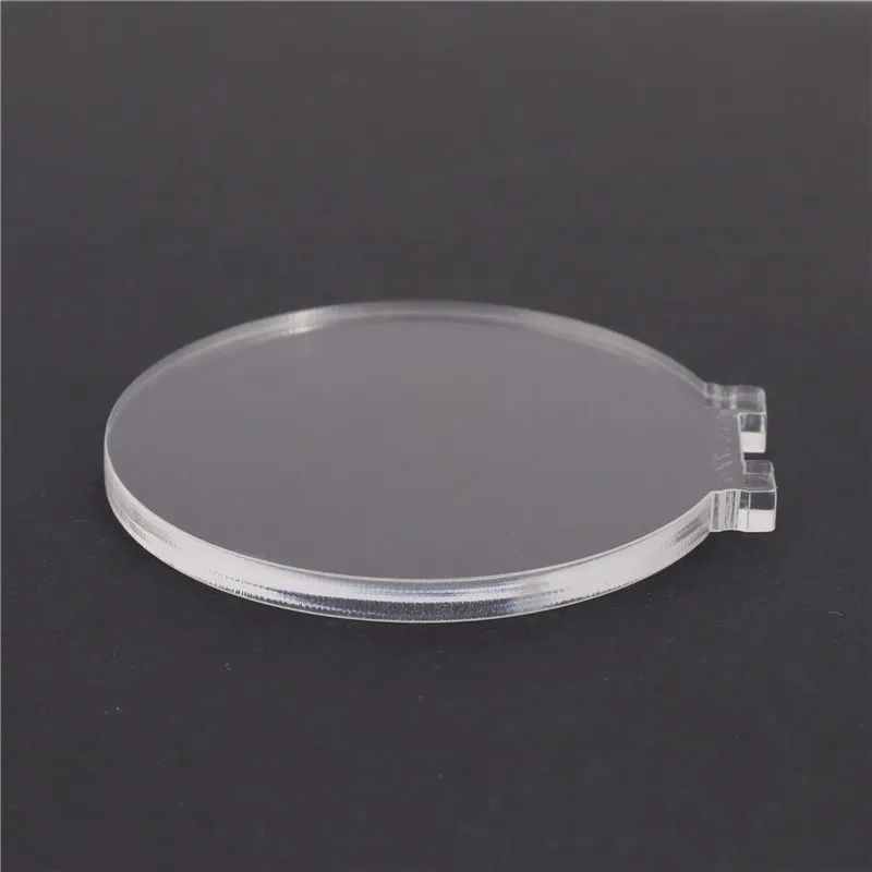 30Pcs Clear Small Acrylic Board DIY Led Keychain Pendant Round Square Transparent Panel 4mm Thickness Organic Glass Blank