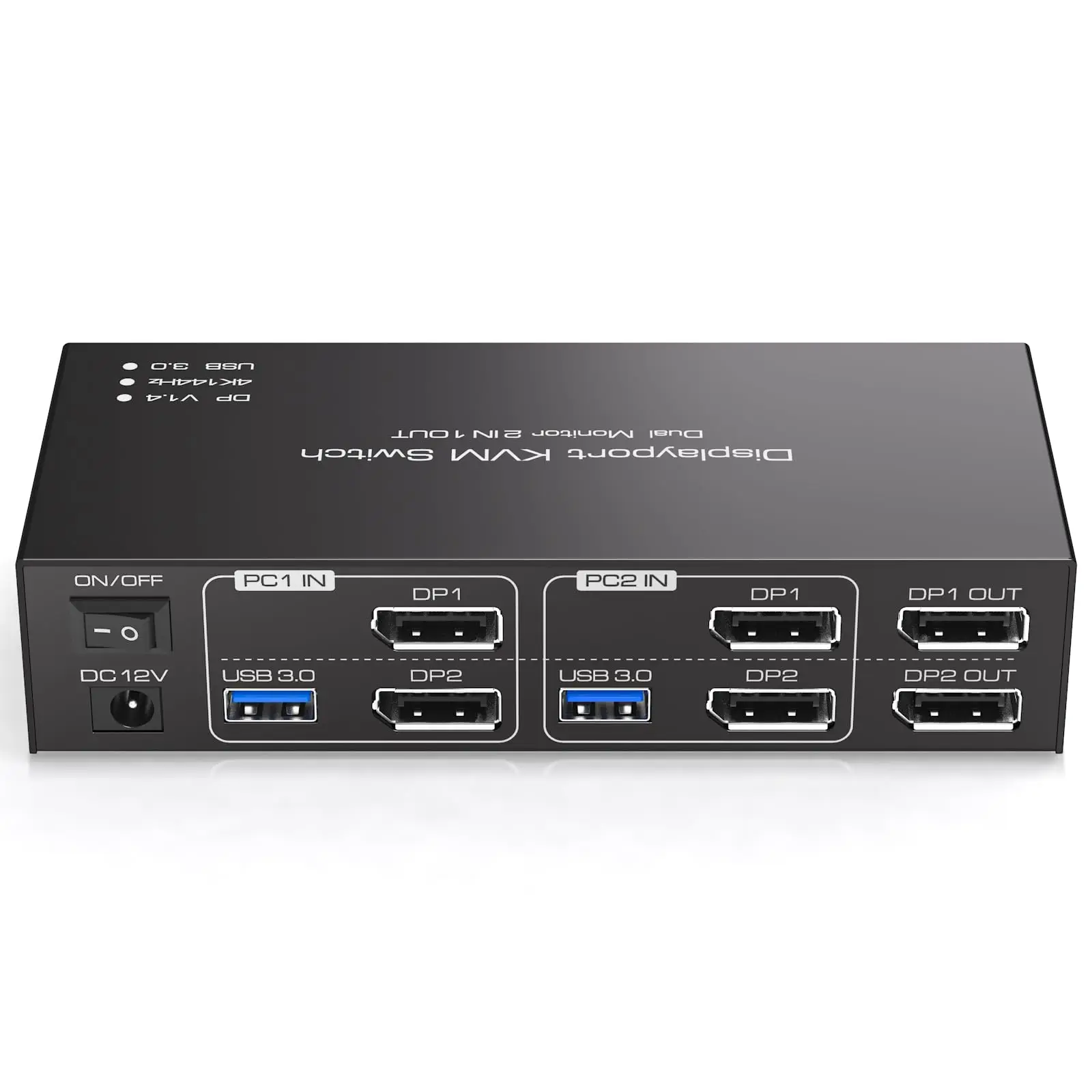 

Displayport KVM Switch Dual Monitor 8K@60Hz/4K@120Hz USB 3.0 DP 1.4 KVM Switch for 2 Computers Share 2 Monitors and 4 USB Device