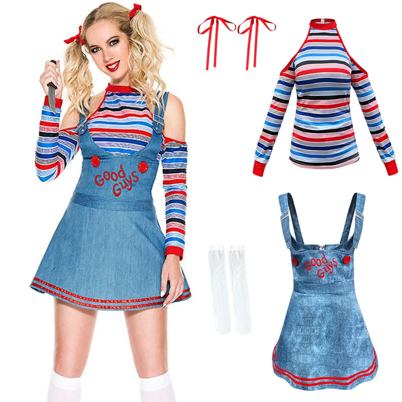 

Ghost Baby Back Cos Sexy Onesie Chucky Female Cosplay Stage Costume Two-dimensional Babes Cosplay Suit