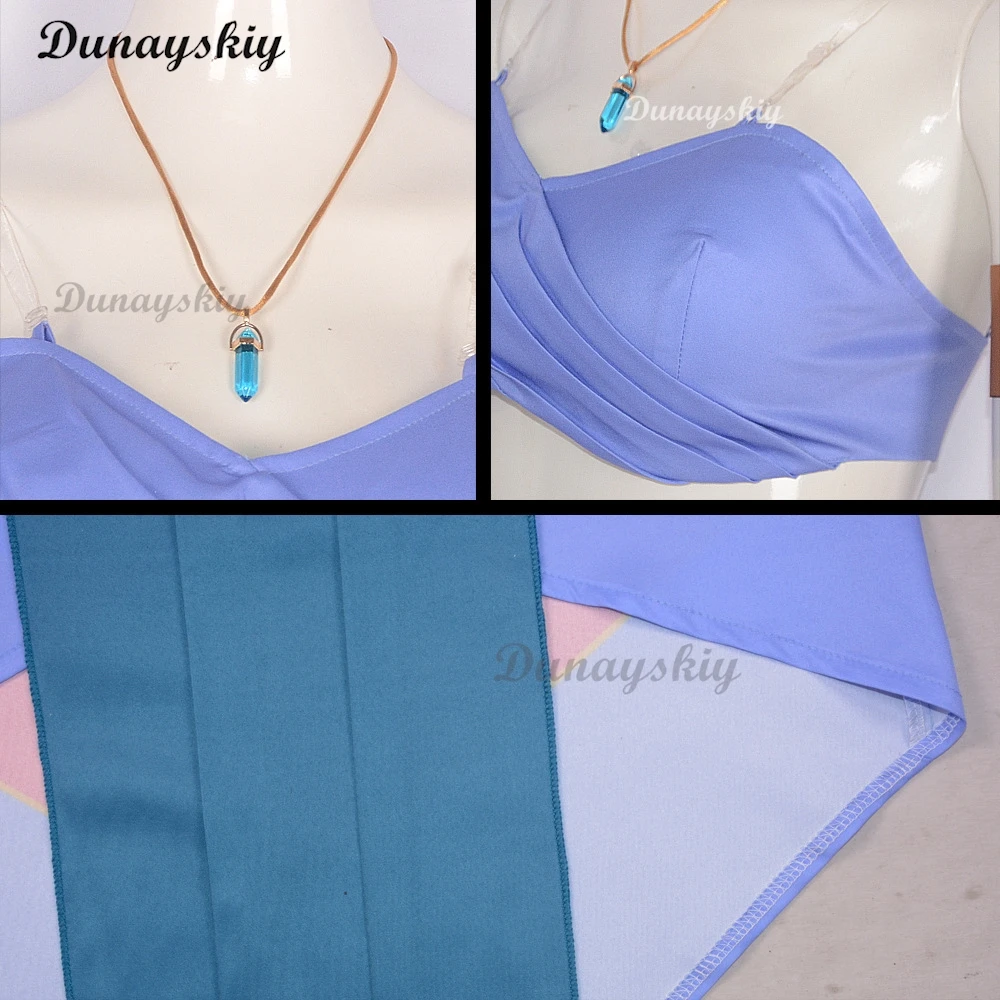 Película de Anime Kida Cosplay disfraz de princesa de Halloween vestido azul trajes niñas carnaval fantasía Sexy Lolita pelucas largas fiesta