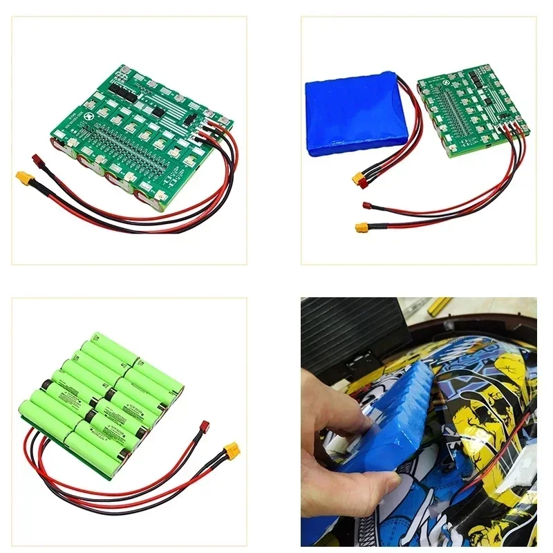 60V 4. 0ah 4.4ah 5ah 5.4.Ah 18650 Lithium Batterij 16S 1P Hg2 Ncr18650b Balans Fiets Elektrische Eenwieler Oplaadbare Batterij