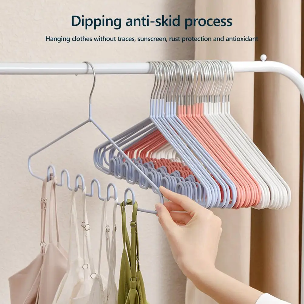 5Pcs Waves Multi-port Support Hangers for Clothes Drying Rack Underwear Sling Dress Nightdress Dormitory Clothes Support