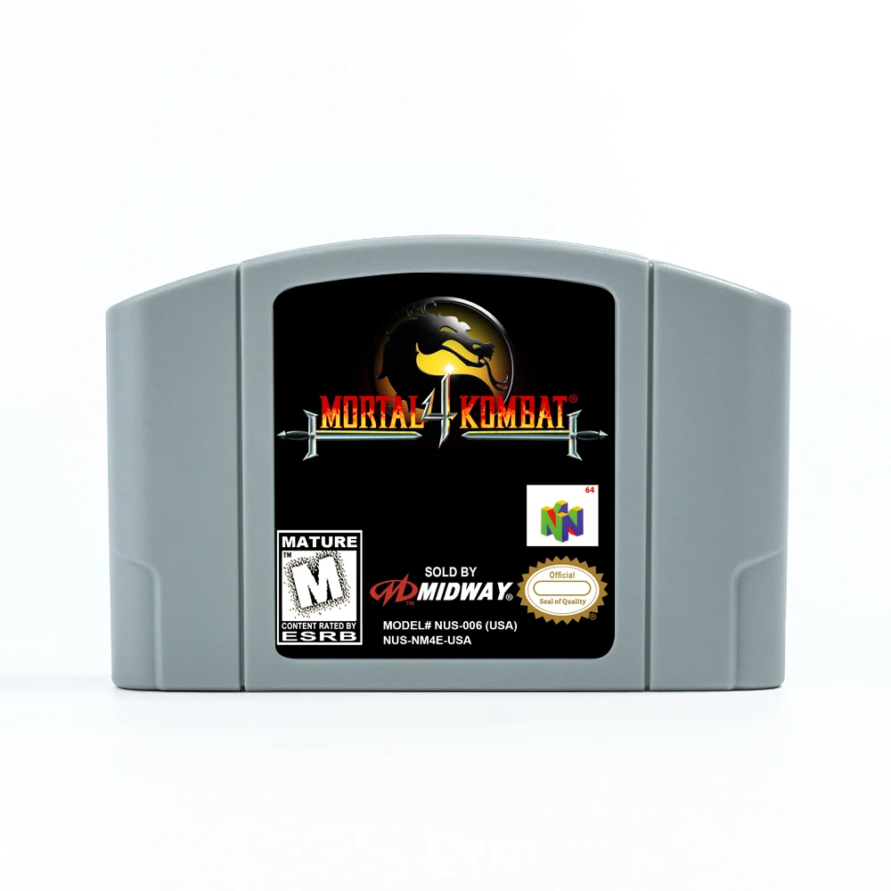 Mortal Kombat 4 for Retro 64  Bit Game Cartridge USA Version NTSC FormatChidren Gift Gaming