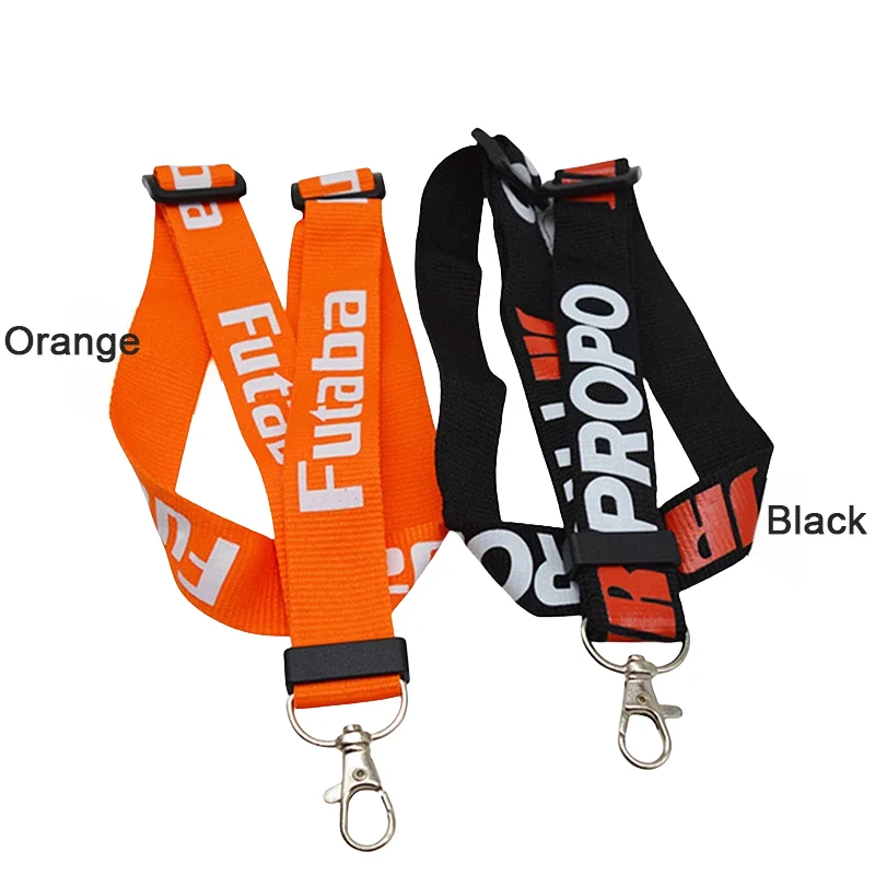 Adjustable Lanyard Strap RC Parts For JR PRO Propo Remote Controller Transmitter FPV For Futaba Orange Black Neck Belts 14cm Hot