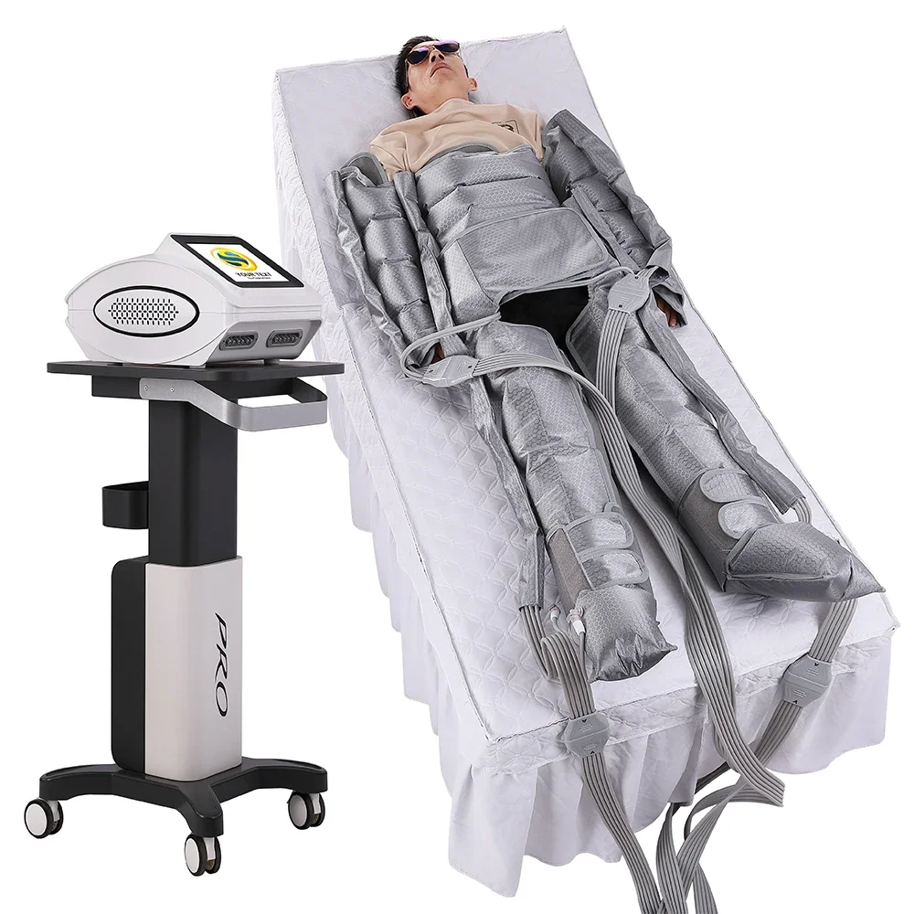 3 in 1 Far Infrared Presoterapia Suit EMS Air Pressure Lymphatic Drainage  Instrument