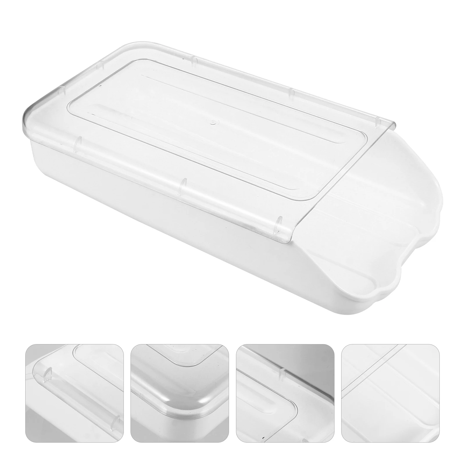 

1pc Plastic Holder Drawer Type Egg Box With Cover Egg Storage Tray Kitchen Organizer Refrigerator Storage Clean