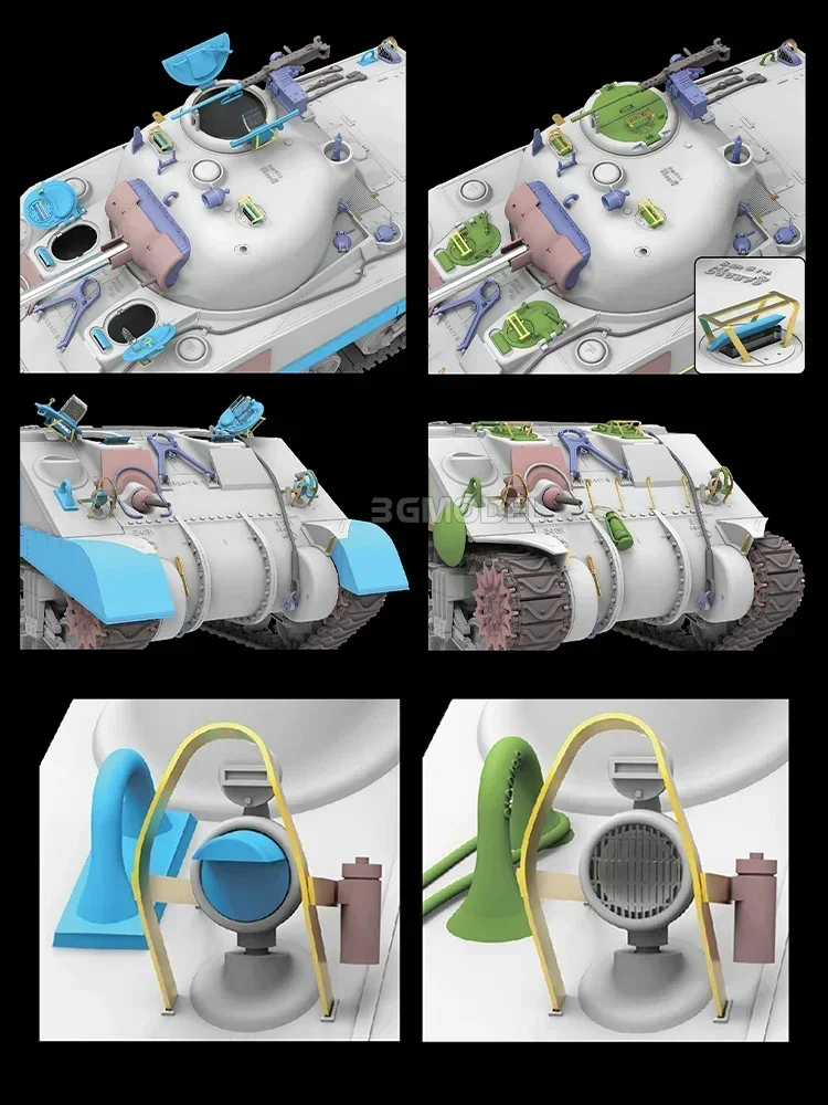 Ryefield – modèle RM-5119 M4A4 Sherman, échelle d'assemblage de réservoir, jouets à monter soi-même, Kit de modèle, 1/35