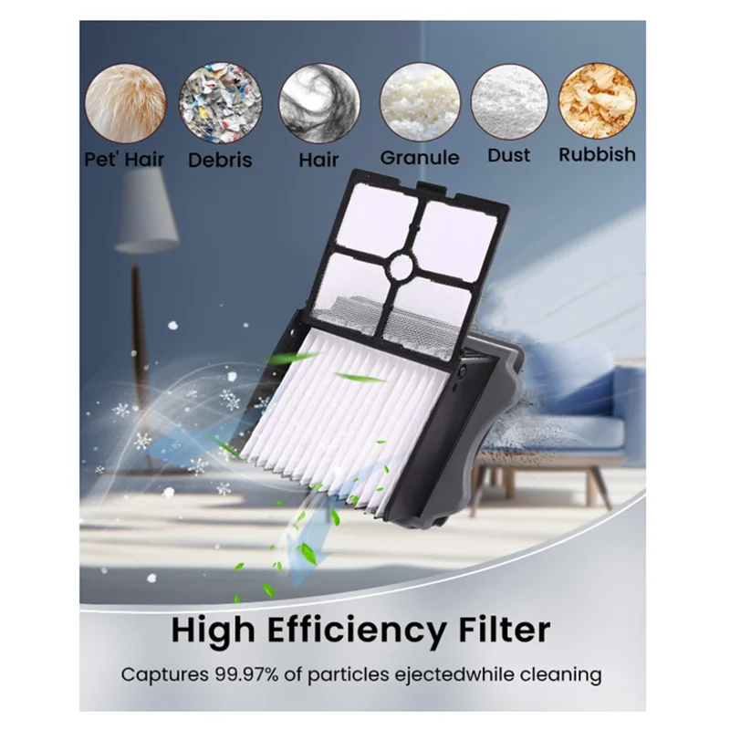 لـ Tineco Ifloor 3/Ifloor One S3 بكرات فرشاة بديلة ومرشحات Hepa أجزاء المكنسة الكهربائية الرطبة والجافة اللاسلكية-A77G