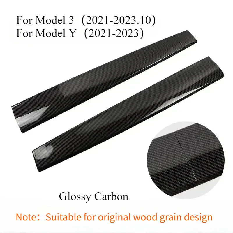 Dashboard Trim Strip voor Tesla Model 3 Y Center Console Panel Sticker Cover Carbon Fiber ABS Modely Auto Accessoires 2017-2023