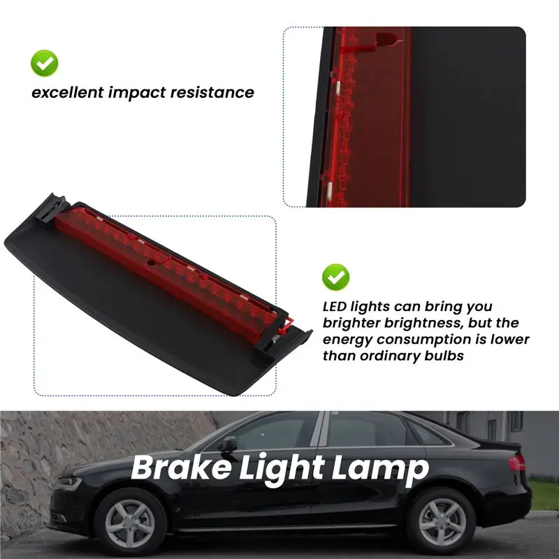 Durable-Rear Tail Light Center High Mount Third 3Rd Stop Brake Light Lamp For A4 B8 2009-2016 8KD945097