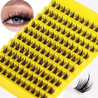 120 Pcs Eyelash Clusters Single Lashes Wispy Cluster Natural Look Comic Eyelash Clusters DIY Home Eyelash Extension