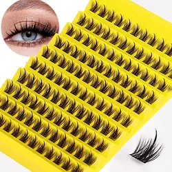 120 Pcs Eyelash Clusters Single Lashes Wispy Cluster Natural Look Comic Eyelash Clusters DIY Home Eyelash Extension
