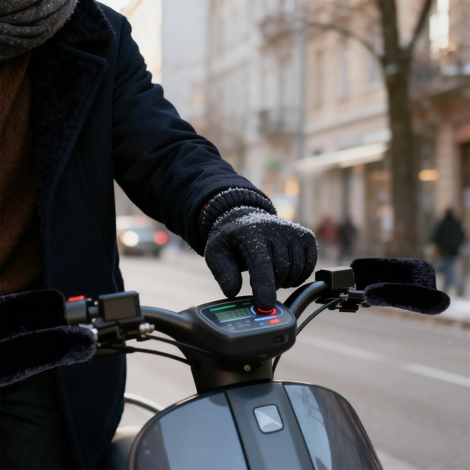 

Atv Handle Cover Plush Hand Guard Motorcycle Handlebar Grip Cover For Motorbike Riding Snowmobile Atv Winter Summer Cycling