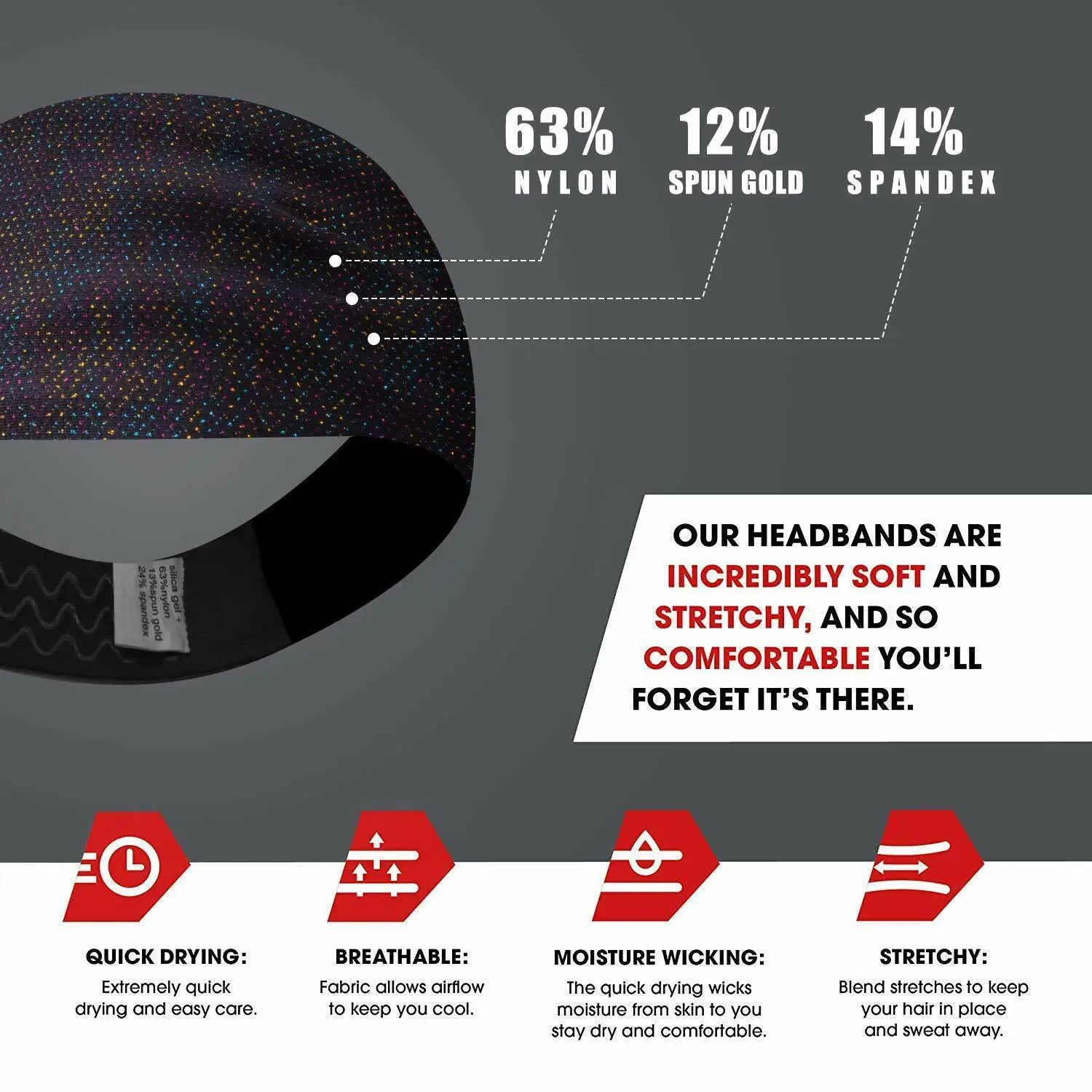النساء اليوغا الجري عصابات الرأس الرياضية تجريب العصابات الشعر عمامة رئيس التفاف عقال تمتد العصابة رياضة اللياقة البدنية رباط شعر واسع #2