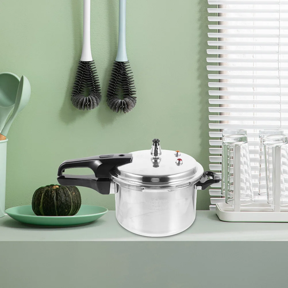 

Pressure Cooker Aluminum Polished Composite Base Compatible Gas Electric Induction Stovetop Cooking Slow Canning Kitchen