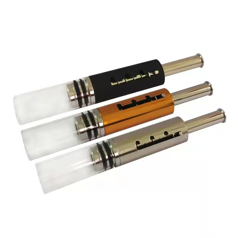 Retractable Tobacco Pipa Smoking Pipe Piston Type Glass Filter Mouth Tip Herb Tobacco Pipe Cigarette Pipe Holder Filter