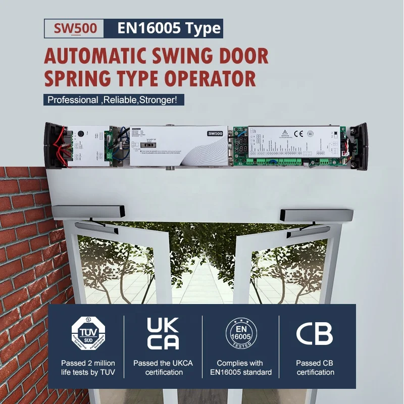 SW500 Upgraded Swing Door Units With EN16005 Built-in Spring Automatic Swing Doors