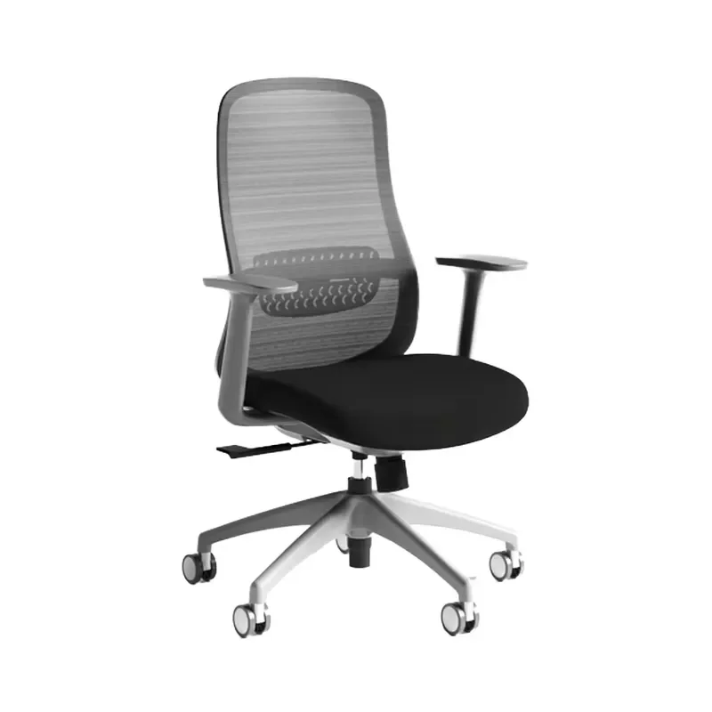 High Quality Adjustable Modern Office Chair Human Engineering Mesh Design Cooling Nylon Material Open Back Aluminum Rotating
