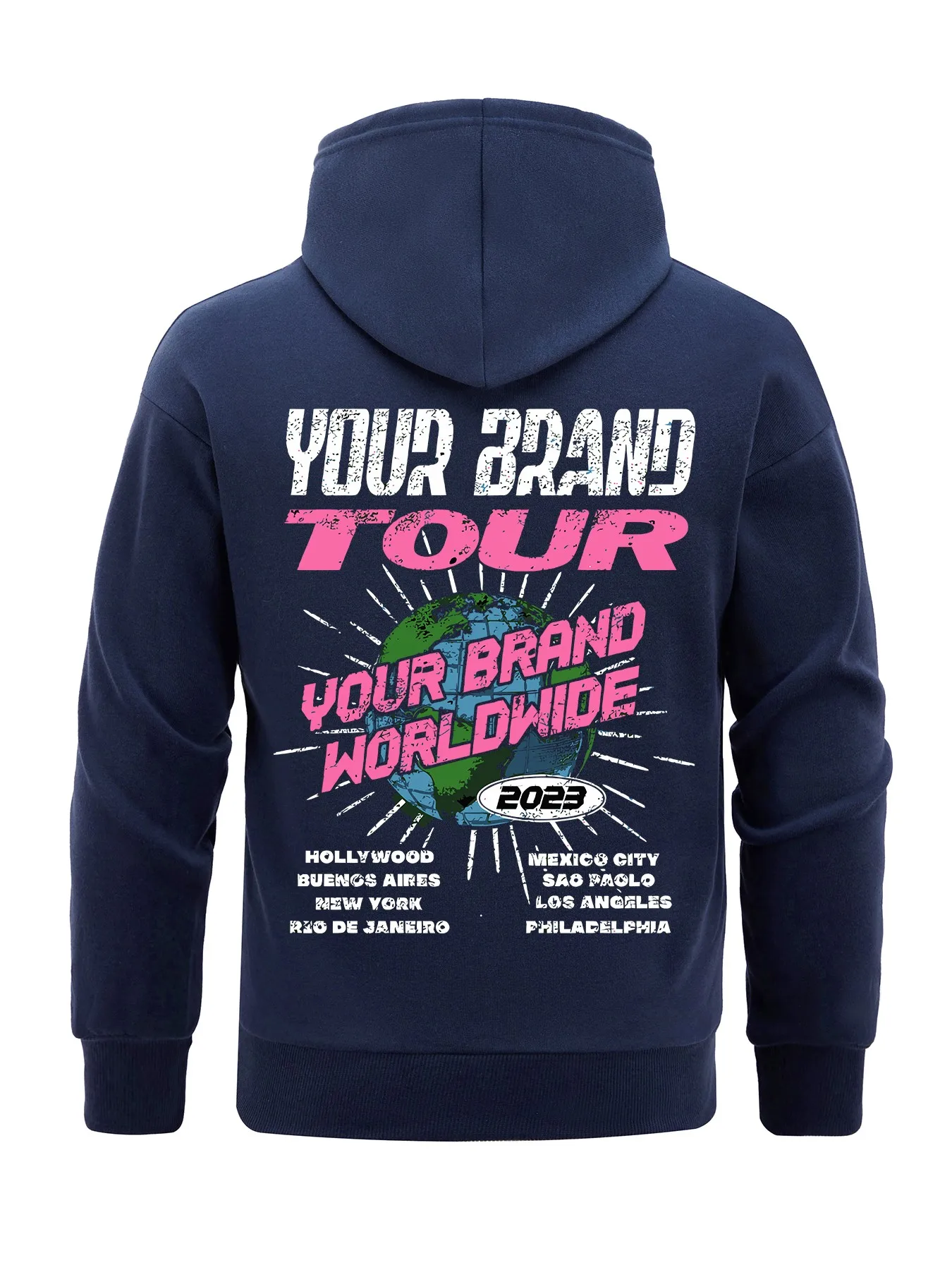 Votre marque Tour Hommes Sweat à capuche Sourire S-XXL Sweat à capuche Votre marque dans le monde entier Sweats à capuche Homme Casual Printemps Automne Y-