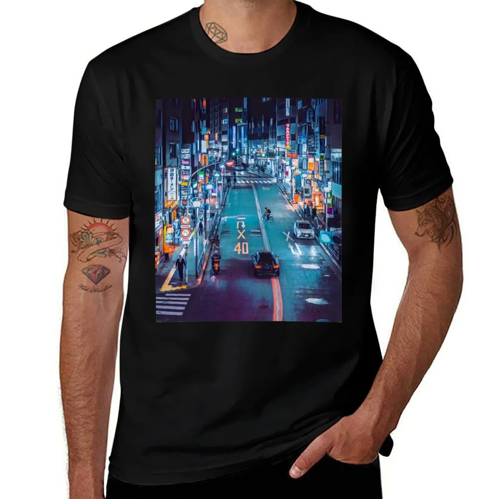 

Футболка Tokyo Nights, одежда, мужская футболка, эстетичная одежда, милая одежда, мужские футболки с рисунком в стиле хип-хоп