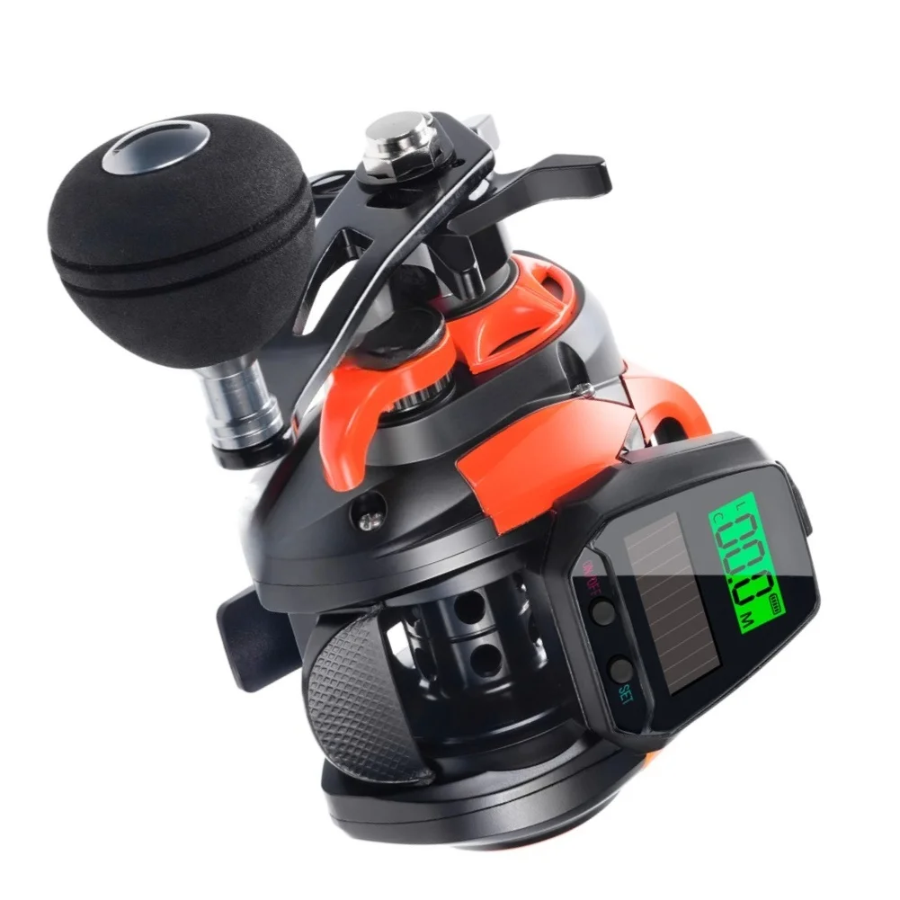KX800 Solar Digital Baitcasting Reel Built with Metal Frame for Reliable Performance in Challenging Fishing Environments