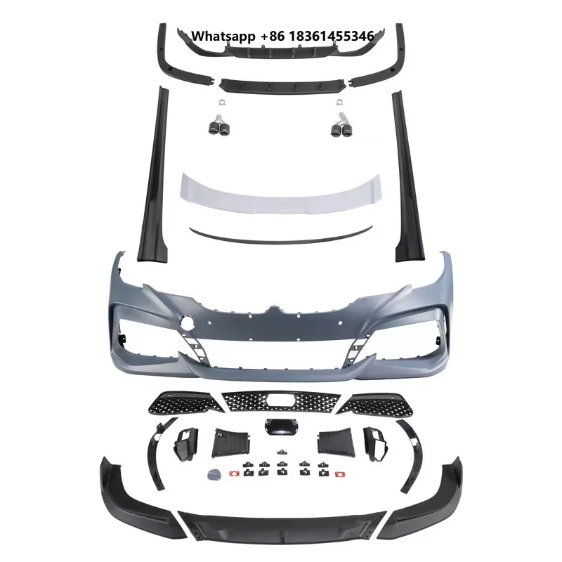 For  3 Series G20 YOFER GS380 STLF G20 Large Surround Front Bumper Rear Lip Rear Wing Side Skirt Body Kit