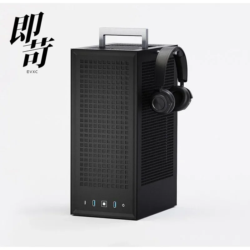 HYTE Small ITX Case Revolt 3 Convenient Handle Quick Release Structure Case Metal Mesh