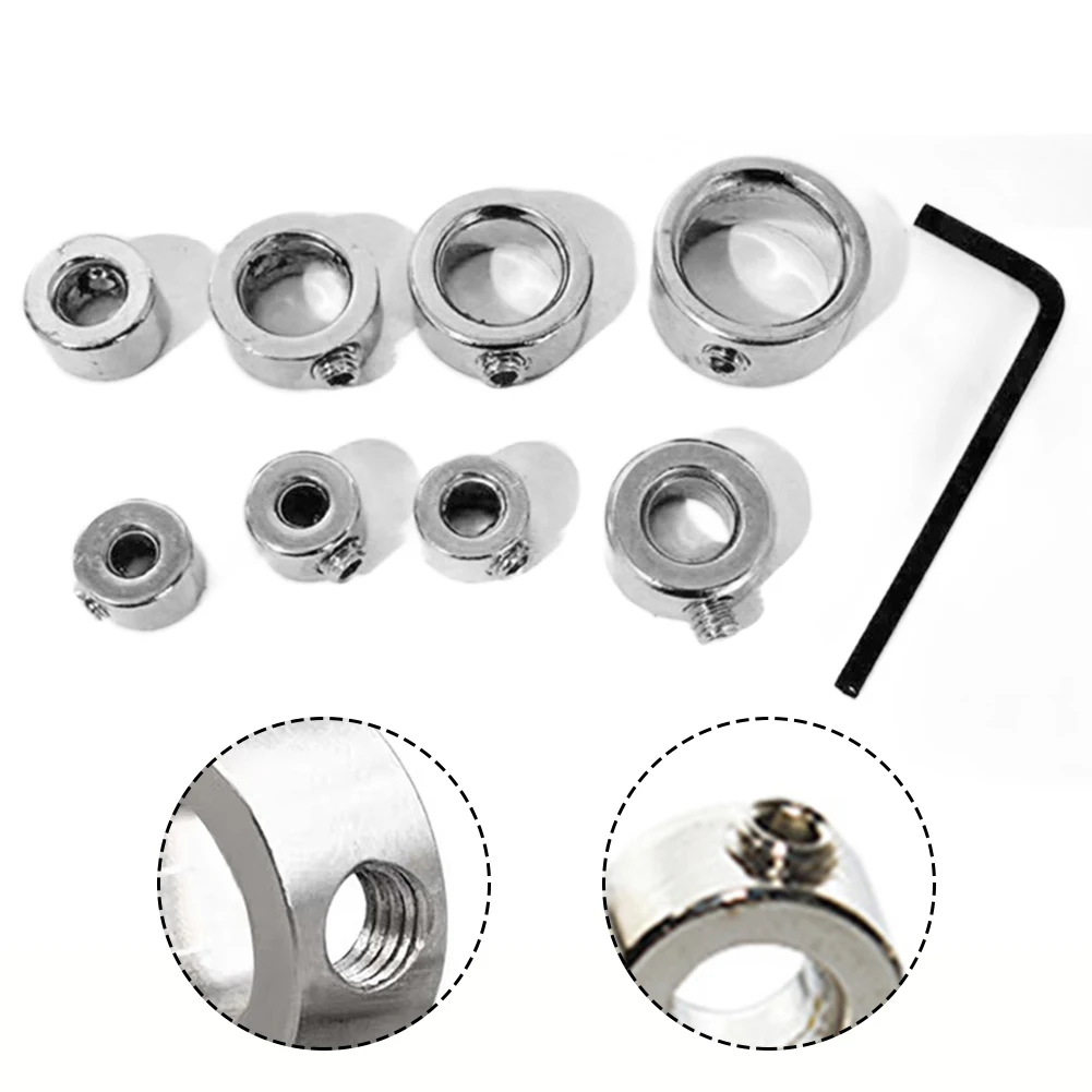 1 Satz Bohrstoppkragen 3-16mm Tiefenstoppkragen für Ringpositionierer mit Schraubenschlüssel Bohrer-Positionierer Holzbearbeitungswerkzeuge