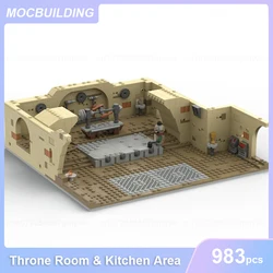 Throne Room & Kitchen Area Model MOC Building Blocks DIY Assemble Bricks Collection Display Architecture Xmas Toys Gifts 983PCS