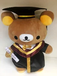 30 centimetri Rilakkuma Peluche Bambola Laurea Carino Cosplay Bachelor Master Cappello Costume Morbido Peluche Peluche Giocattoli Per I Bambini Regalo