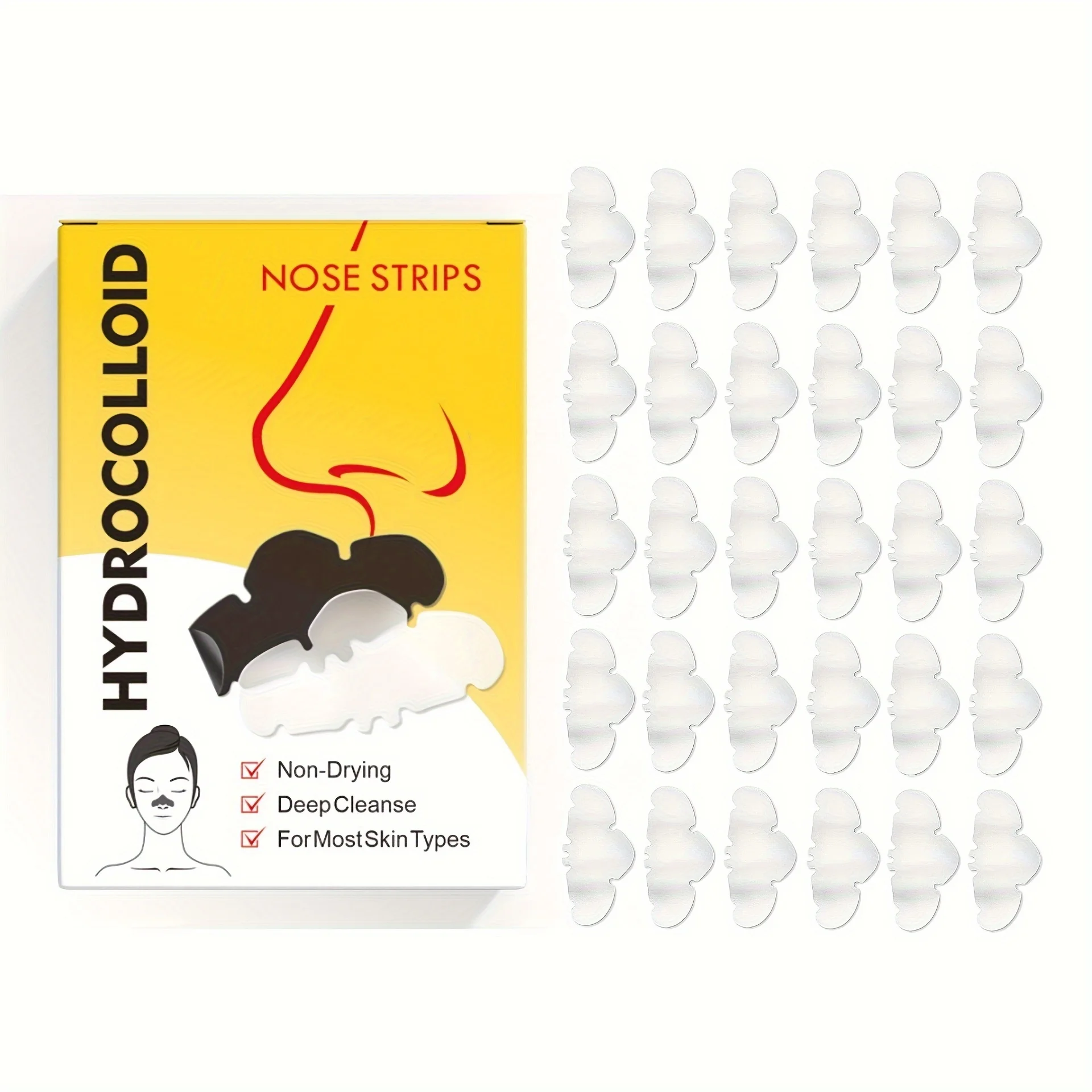 1 قطعة ملصق أنف، ملصق حب الشباب خفيف وغير مزعج، يغطي عيوب حب الشباب، مقاوم للماء وجيد التهوية.