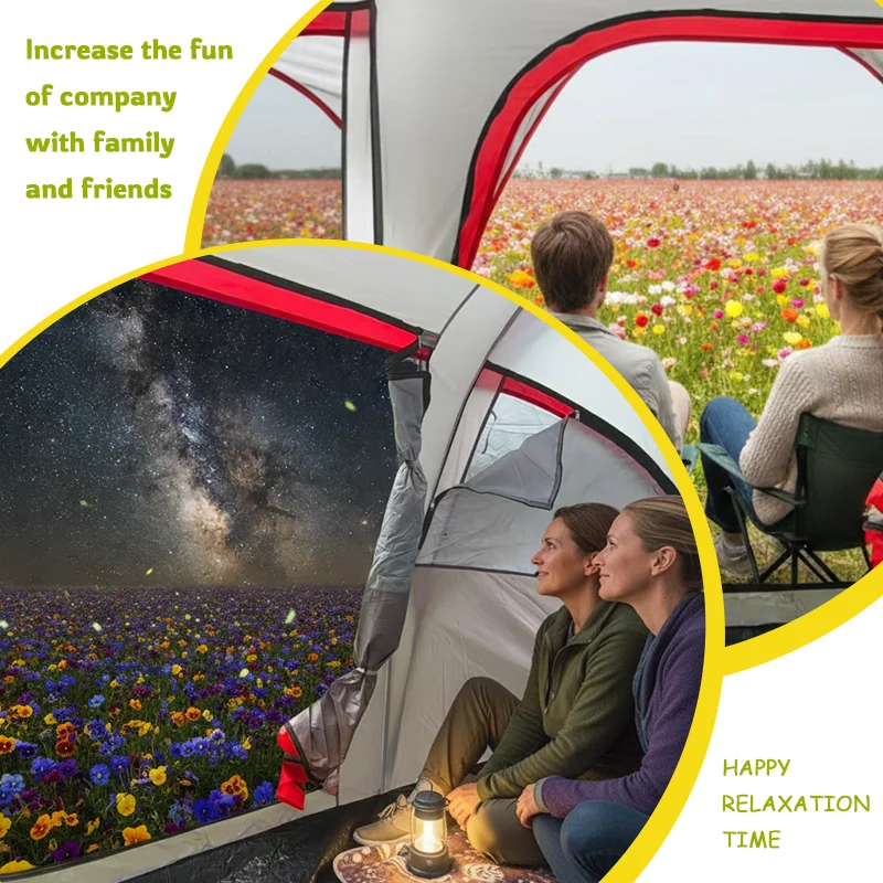 8인용 캠핑 텐트, 메쉬 통풍구가 있는 해변 쉼터, 봄 - Outdoor Adventure Festival 리뷰 및 가격