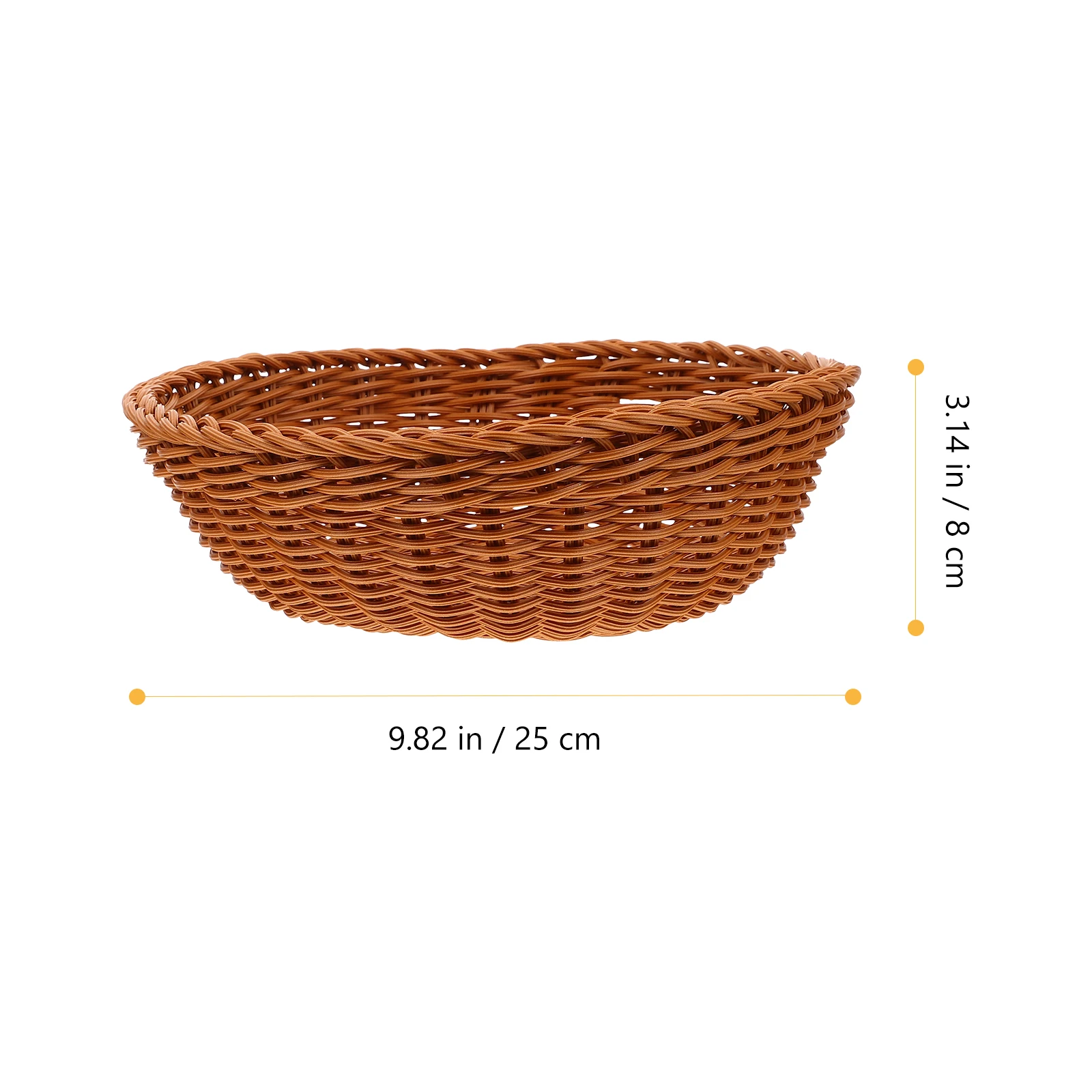 

Storage Basket For Food Snacks Bread Fruits Light Brown Natural Decorative Container Home Picnic Kitchen