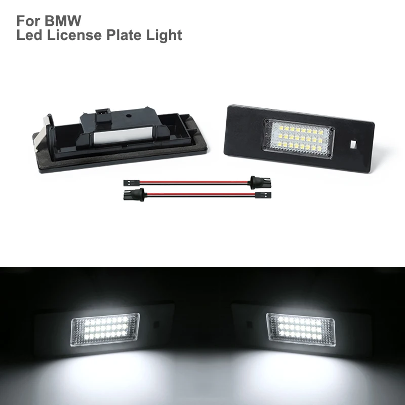 

2Pcs Canbus For BMW E63 E64 E81 E87 F06 F12 F13 F20 Z4 E85 E86 E89 LED License Plate Lights