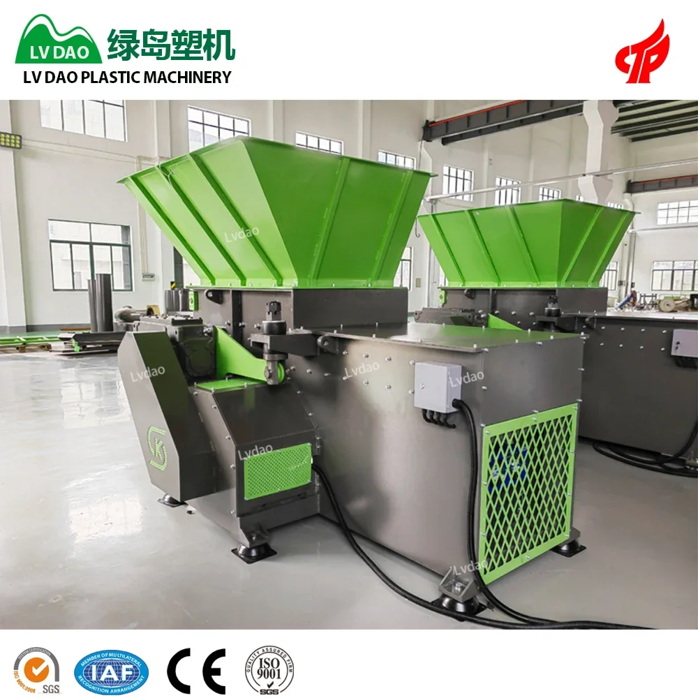 Plastic recycling machine single shaft polypropylene strapping wood crusher shredder