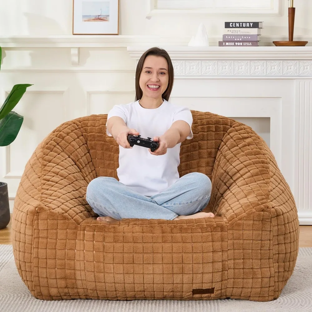 Adult-Sized Giant Bean Bag Chairs: Plush Reading Sofas for Comfortable Living Spaces and Bedrooms
