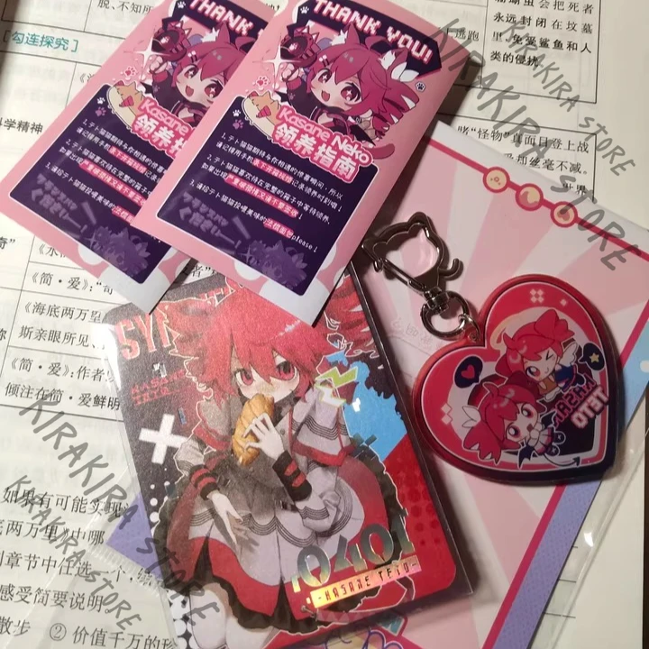Badge Kasane Teto Emblema anime Distintivi doppio flash Biglietto laser Cosplay Targa in acrilico in piedi Accessorio colorato