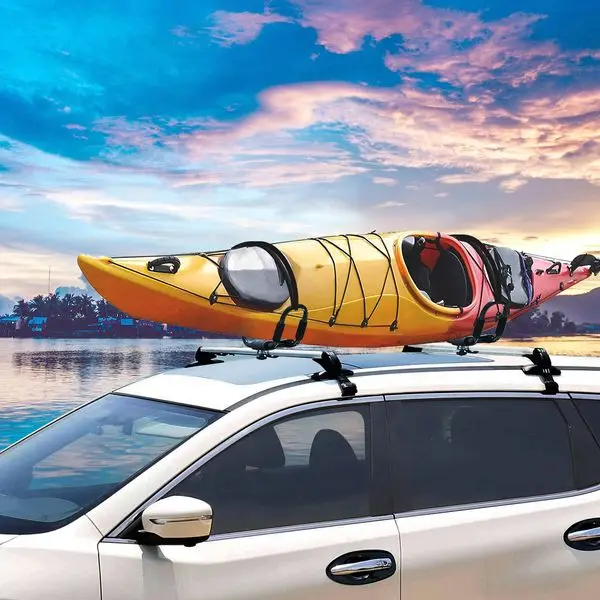 

Universal Kayak Roof Rack J Bar, 1 Pairs-Bar Rack HD Kayak Carrier Canoe Boat Surf Ski Roof Top Mount Car SUV Crossbar