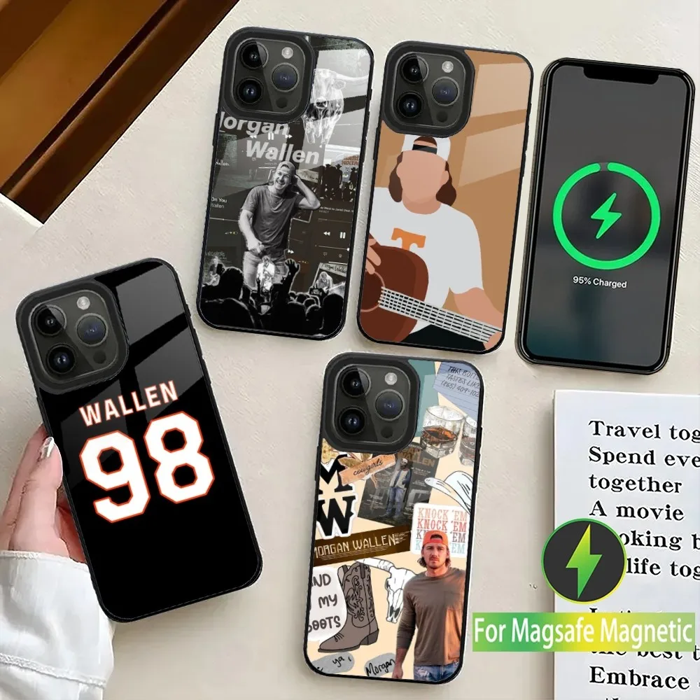 

M-Morgan Wallen American Singer Phone Case For iPhone 16,15,14,13,12,11,Plus,Pro,Max Mini Magsafe Magnetic Wireless Charging