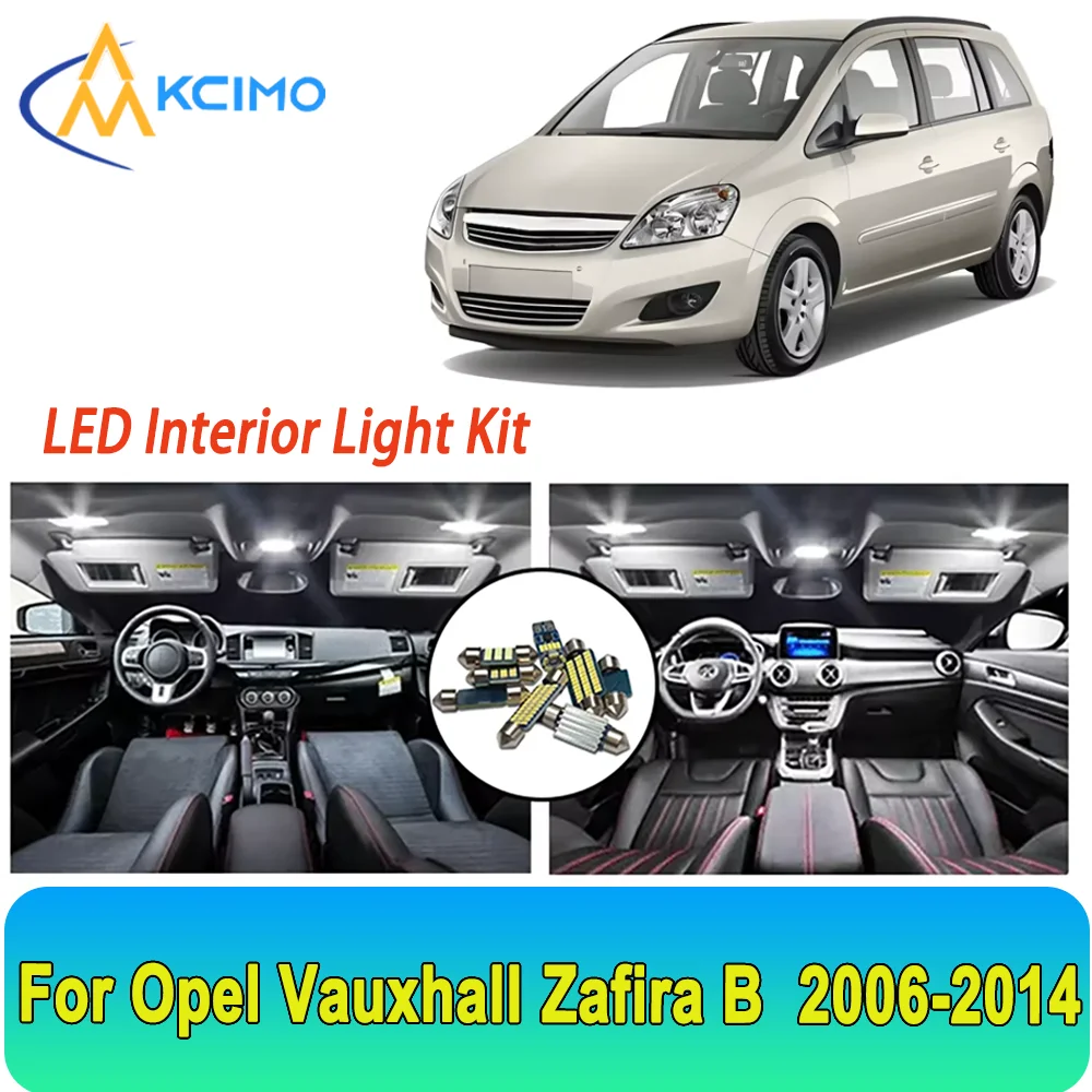 

New Light Bulb For Opel Vauxhall Zafira B (2006-2014) Premium Bright LED Interior Dome Map Trunk Light Kit Car Led Lamps Canbus