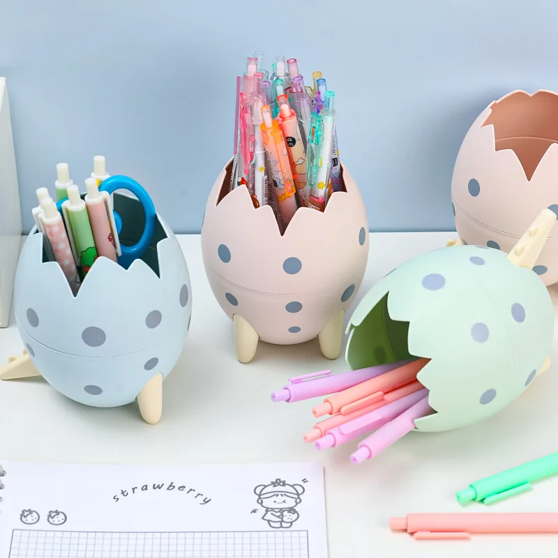 

Creative Dinosaur Egg Pen Container Easter Egg Element Desktop Removable Storage Jar For Pen Pencil Cosmetic Brush Marker Pen