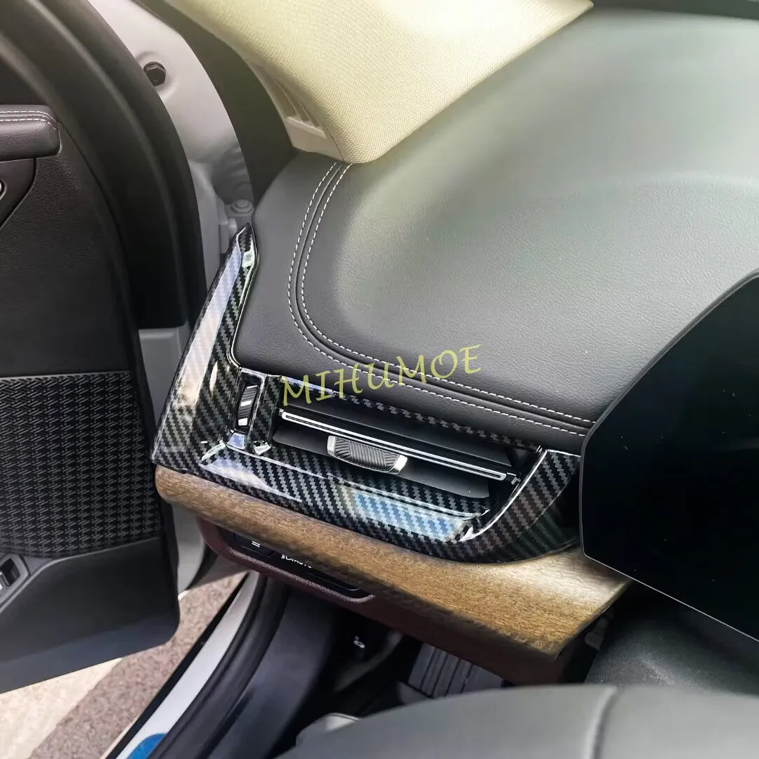 3Pcs Carbon Fiber Interior Center Console Side Middle Air Vent Cover Trims For BMW X1 iX1 U11  X2 iX2 U10 2023 2024 2025