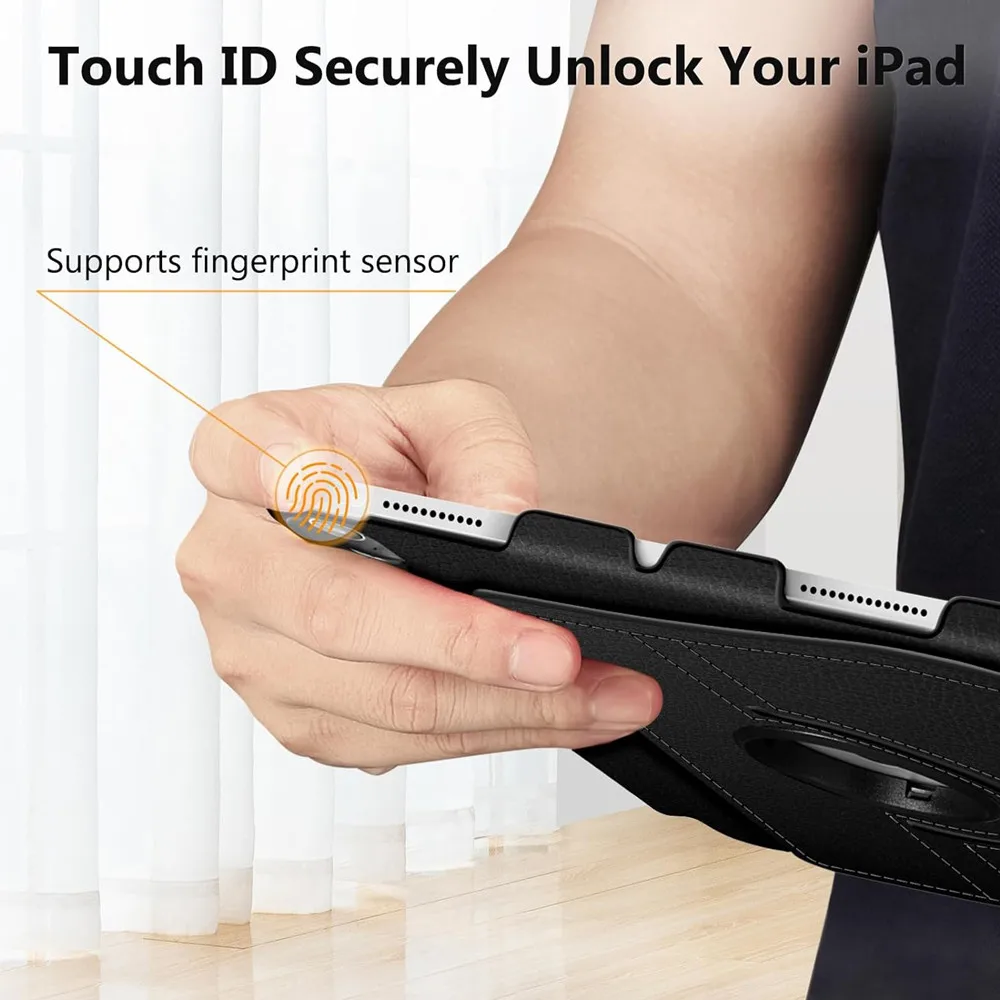 حافظة جلدية دوارة لجهاز iPad Air 11 13 2024 2025 Mini 3 4 5 6 Pro 11 9.7 10.2 2019 2020 2021 Air 1 2 3 4 5 غطاء لوحي ذكي #4