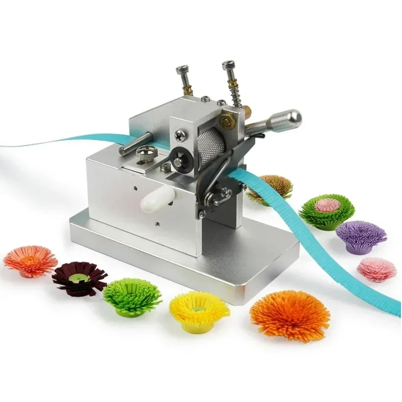 ماكينة لف الورق اليدوية ذاتية الصنع أدوات صنع الزهور ماكينة شرابة فنية لفة قطع ملونة مصنوعة يدويًا #1
