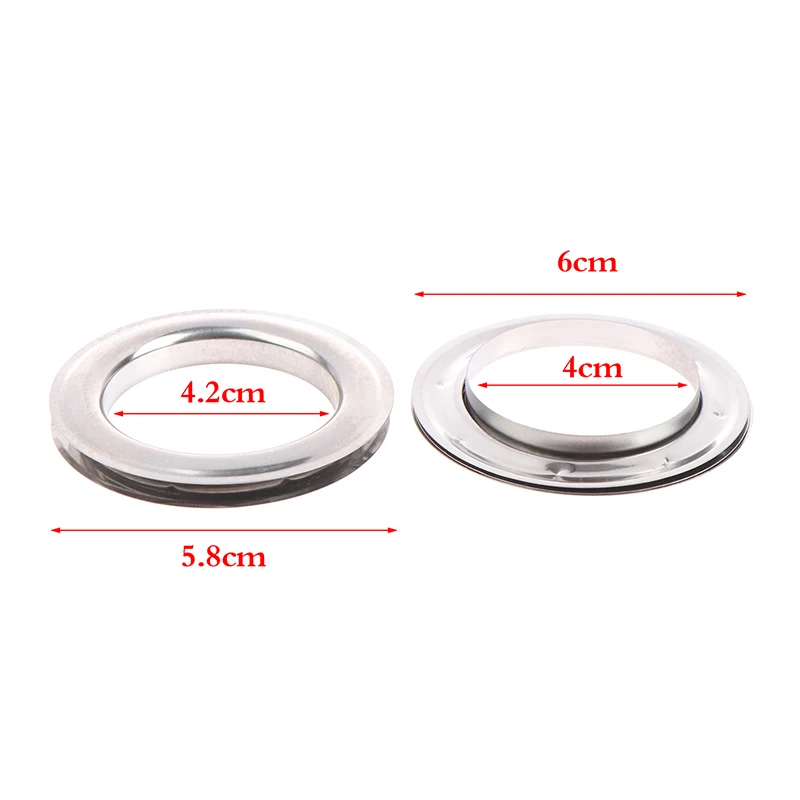 10/30/60pairs Eyelet Curtain Rings Curtain Grommet Top Silvery Metal Ring Header Curtain Accessories 4cm inner diameter