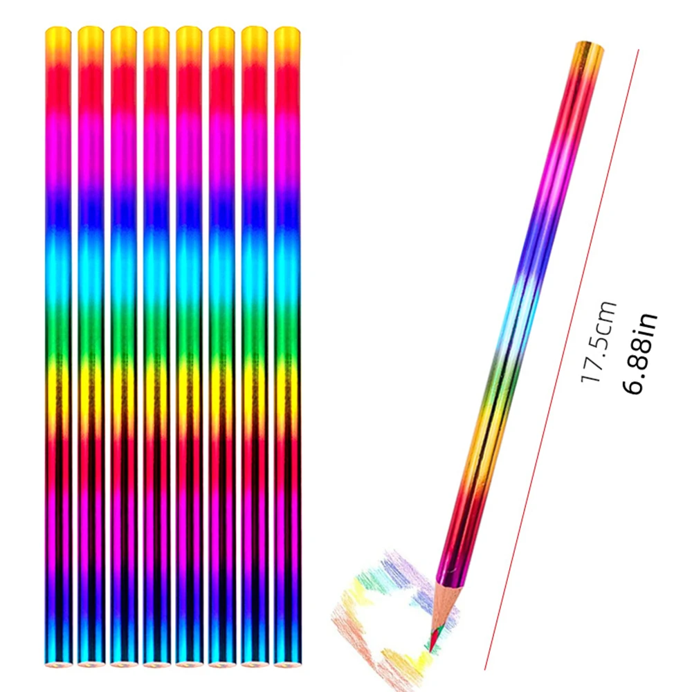 12-48 Pcs Rainbow Four-color Painting Brush for Children's Birthday Party Kindergarten Home Carnival Christmas Party Gift Reward